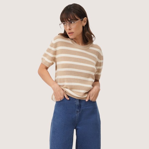 Flat Knit Striped T-Shirt