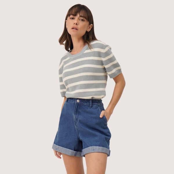 Flat Knit Striped T-Shirt